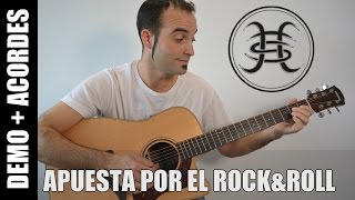 Apuesta al Rock and Roll - Bunbury - DEMO con TABS, acordes, SOLO IMPROVISADO - guitarra FACIL -