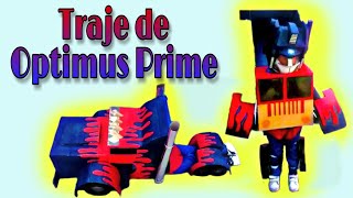 🚒Cómo hacer disfraz de TRANSFORMERS Optimus Prime en cartón, con medidas, FACIL