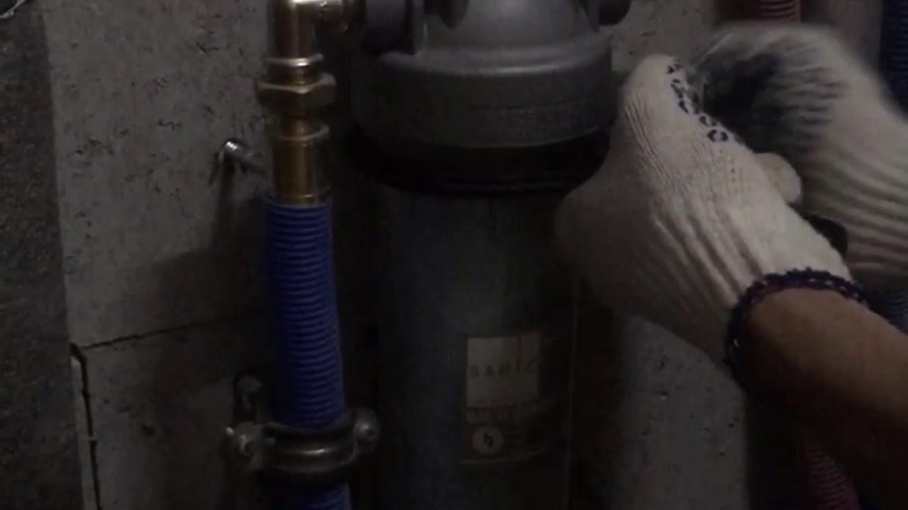 Замена картриджа магистрального фильтра ATLAS FILTRI с #embud - YouTube
