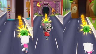 Talking Tom Gold Run Gamer Tom vs Bunny Angela vs Skater Becca vs Reindeer Ginger Android Gameplay 