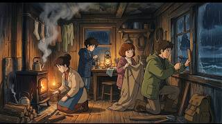 Stormy Cliffside Cottage 🌧️ Family Repairs &amp; Cozy Dinner | Ghibli-Style ASMR
