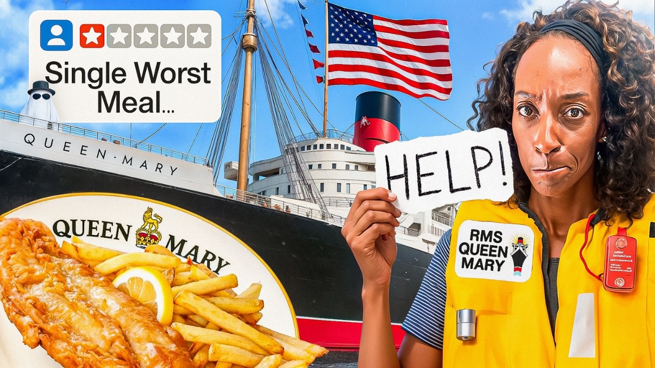 Two Brits Try AMERICAN Fish And Chips on A Haunted Cruise Ship