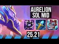 AURELION SOL vs VEIGAR (MID) | 54k DMG | KR Master | 25.21