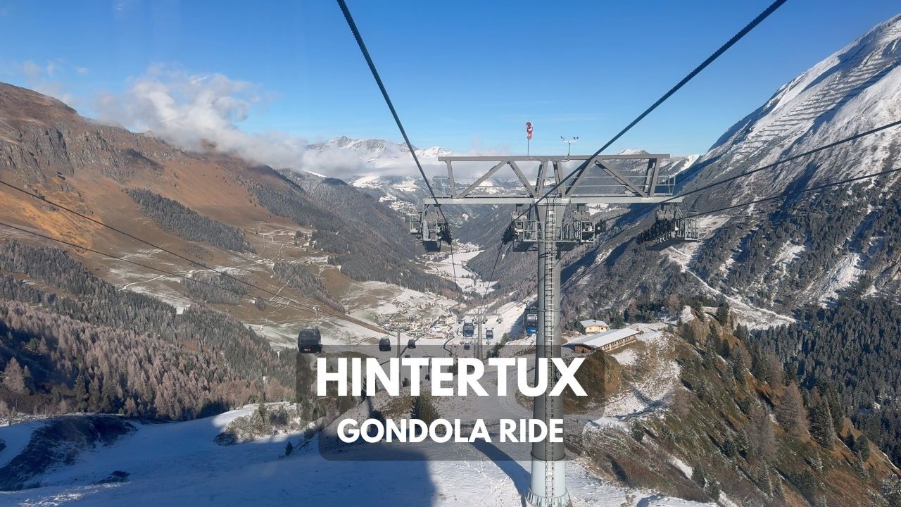 Hintertux Glacier | Scenic Gondola ride | 4k HDR Dolby Vision | 1500 - 3000m | November snow | Tirol