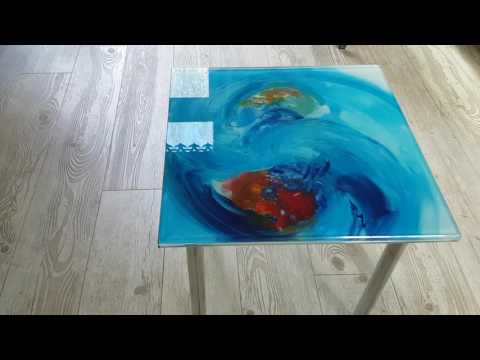 Glazen tafel 45x56x5cm