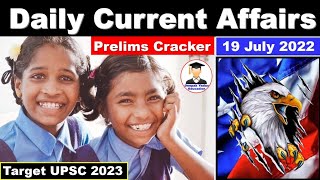 19 July 2022 Daily Current Affairs 2022 | The Hindu News Analysis | Prelims Cracker by Deepak Yadav