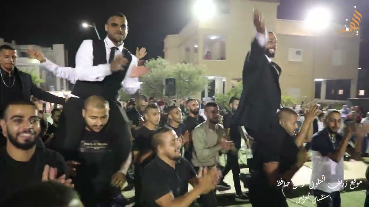 استقبال العريس حفلة ابناء ابو عمر رزمك نعيم والد العريس ابو رماح العريس ربحان الشاعر موسى حافظ