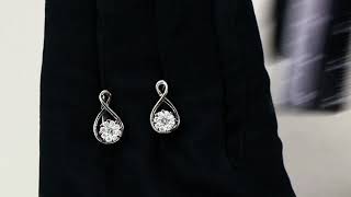 Серьги Из Белого Золота Аквамарин С Бриллиантом 941223