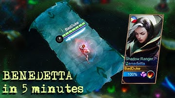 Mobile Legends | HOW TO USE BENEDETTA | 5 Minute Tutorial