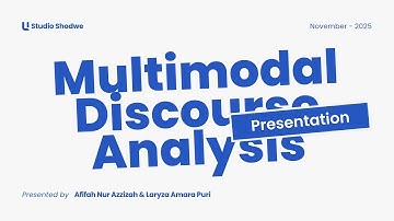 MULTIMODAL DISCOURSE ANALYSIS 
