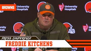Freddie Kitchens Updates Baker's Hand & Recaps Close Loss to Rival Steelers | Cleveland Browns
