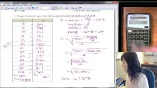 Mean and Std Dev (#3) TI-30X a