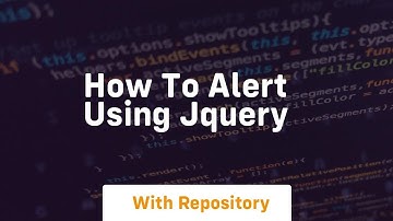how to alert using jquery