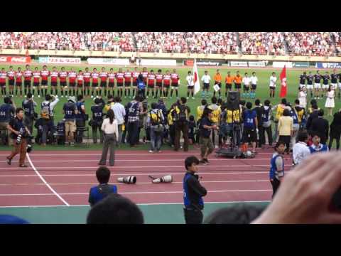 2014.5.25「君が代」平原綾香　ジャパンvs香港　国立競技場最終戦