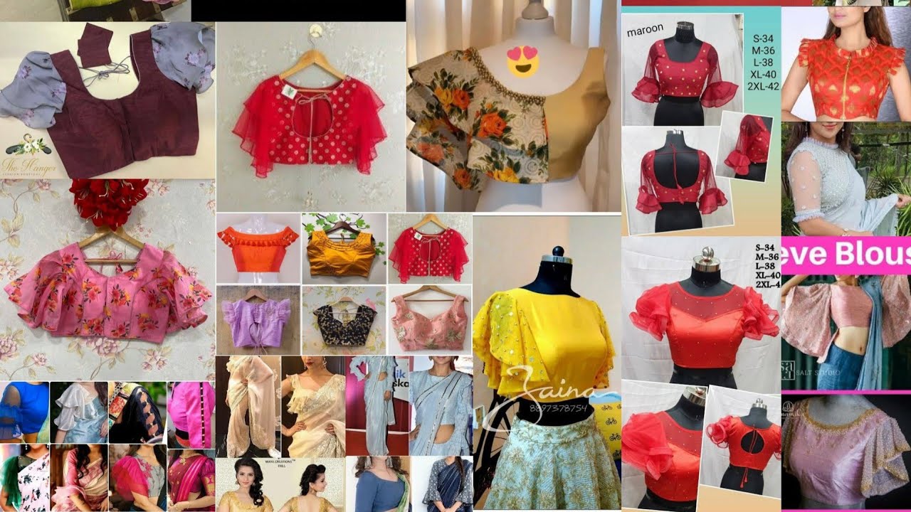 Least Ruffle bloues design || frill design 2022 for bloues and crop top| ruffle and frill design2022