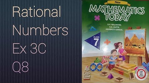 Q8 Ex 3C ICSE Class 7 Mathematics Today | Chapter 3 Rational Numbers | ICSE Math Class 7 |