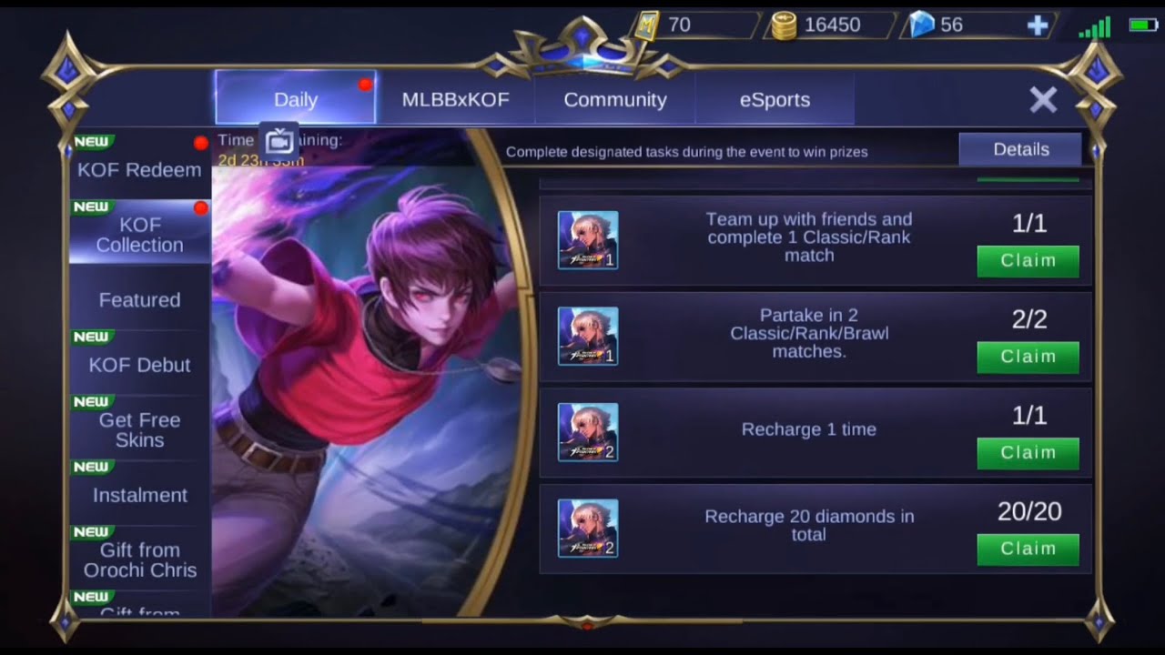 ‼️ដាក់ 20💎 ក៏បាន Full Ticket KOF ដែរ 😆😂😂😂| Never Cry