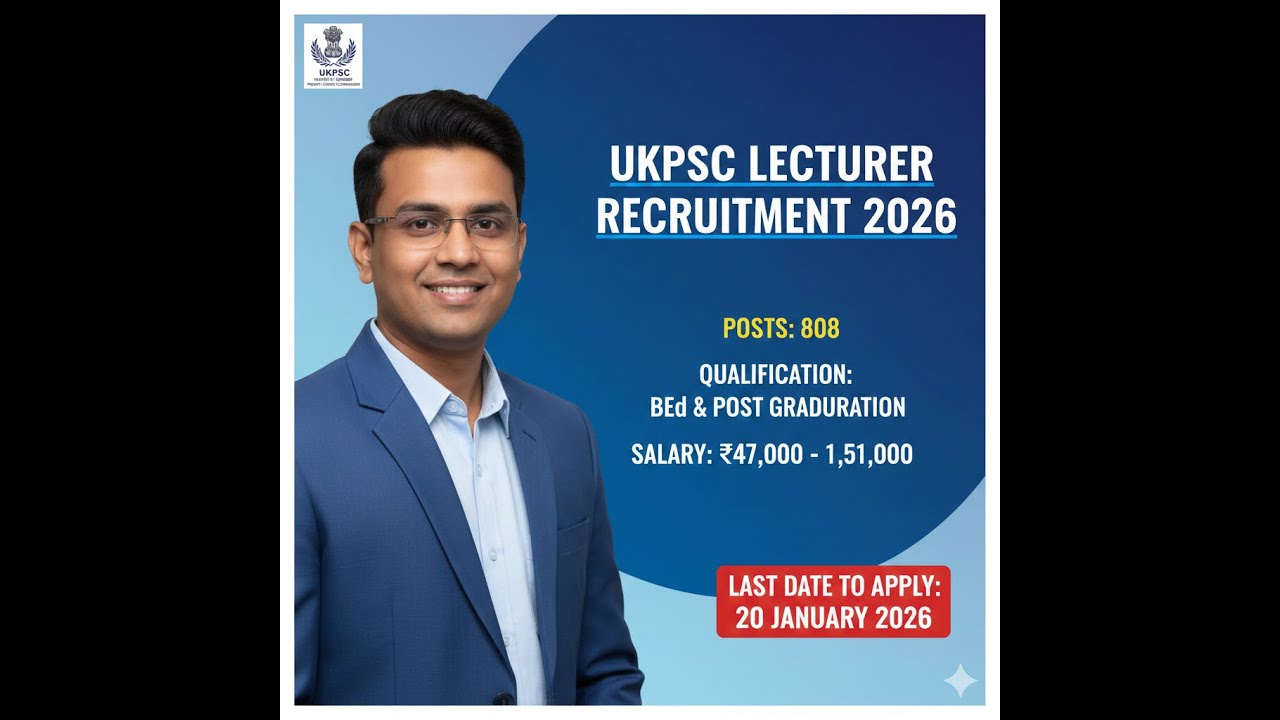UKPSC Lecturer Recruitment 2026 | Uttrakhand Lecturer Bharti 2026| New Vacancy | New Job