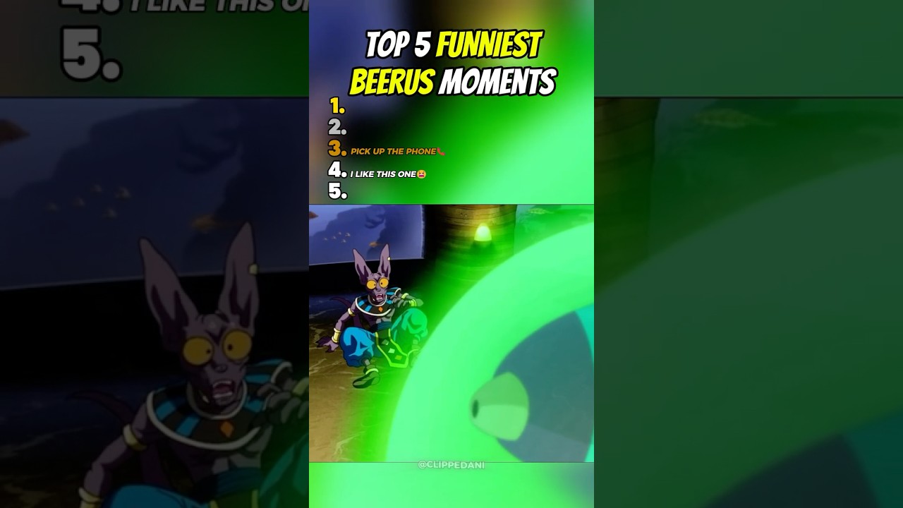 Top 5 Funniest BEERUS Moments💀| Dragon Ball