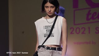 アリアナさくら、ViViモデルが辛口コーデでおなかチラ見せ　大人カジュアルなパンツルックも　「TGC teen 2021 Summer supported by KIREIMO」