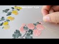 【日本刺繍】刺繍Vlog ❁ 中村芳中の菊をぼかしの技法で刺繍しました ❁ 刺繍職人の朝の刺繍練習