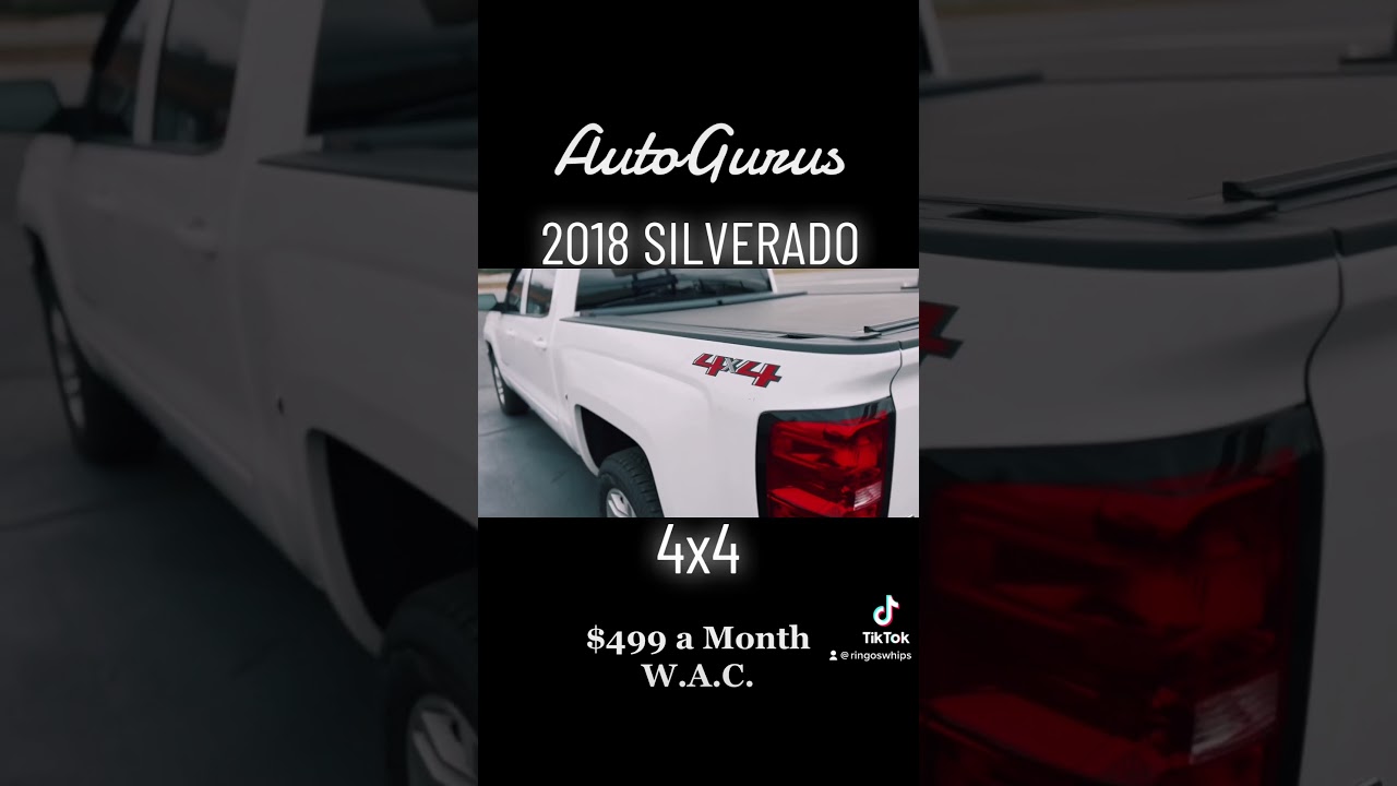 2018 Chevrolet Silverado $499 a month w.a.c. AutoGurusAr.com #cardealership #arkansas #littlerock