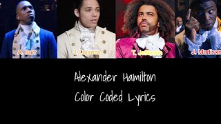 Alexander Hamilton Hamilton Color-Coded Lyrics 1-1