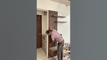 TV Unit Design Louvers Installation Shorts Interiordesign Pune 