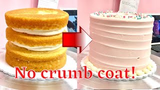 How To Mask A Cake Without Doing A Crumb-Coat Skipping The Crumb Coat Tutorial