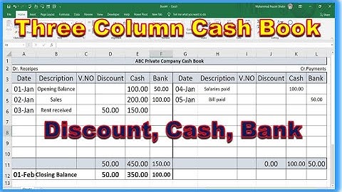 How to create three column cash book | cash book general ledger | how to create petty #cashbook