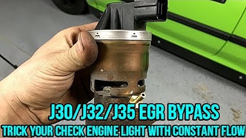How To Bypass The EGR Check Engine Light Supercharged J35. (J30 J32 J35 engine setups.)