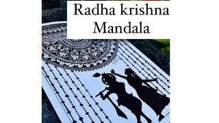 Radha krishna Mandala Art// Mandala art by simple marker