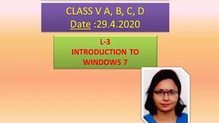 Introduction to windows 7 class 5