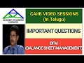 CAIIB Important Questions BS MANAGEMENT BFM D#BALANCESHEETMANAGEMENT#