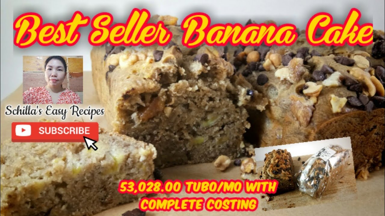 Best Seller Banana Cake with Costing | How to wrap using Cello Sheet| Negosyo Schilla's Easy Recipes