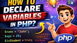 How to declare variables in php 