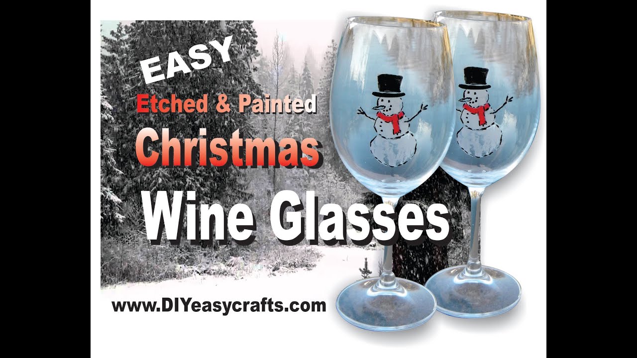 DIY Frosted Wine Glasses  Diy wine glass, Glass etching diy, Wine glass  crafts