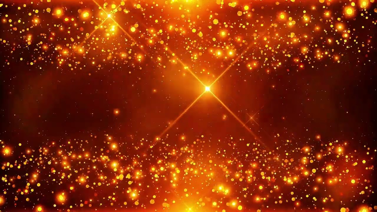 Gold Glitter Particle Rain | Shimmer Sparkle Light 4K Loop Background | Golden Luxury Motion Video