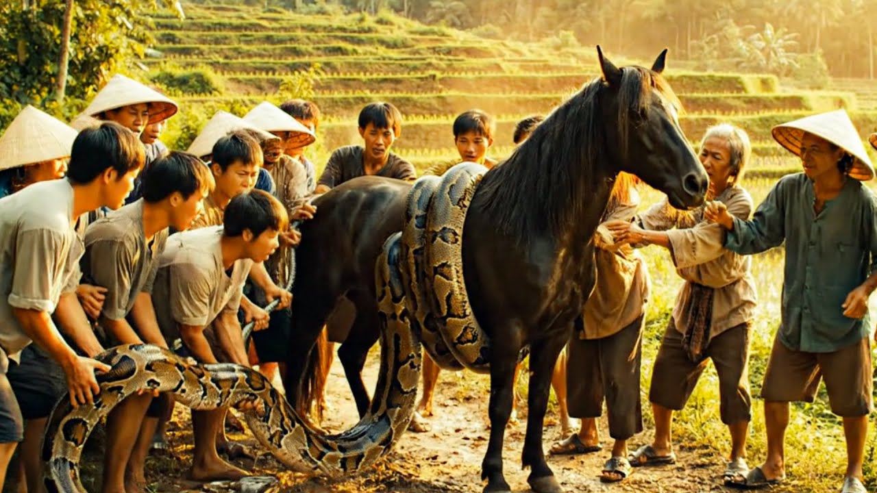 Shocking Rescue! Giant Python Attacks Mother Horse | Animal Rescue Mission 