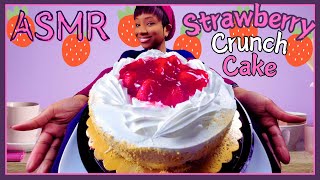 Asmr  Mukbang Whole Strawberry Crunch Cake