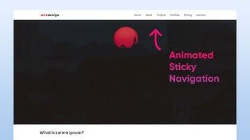 Animated Sticky Navigation Menu on Scroll HTML CSS & JS