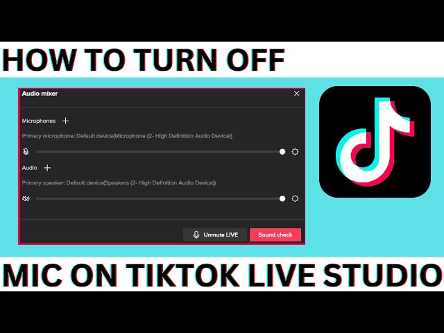 How to Turn Off Mic On Tiktok Live Studio class=