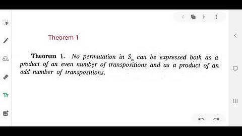 theorem.. No permutation in Sn is both even and odd permutation
