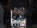 Angel and Nneka share a moment after the Dream-Sparks game 🫶