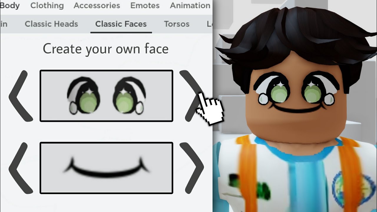 Create Your Own CUSTOM FACE In ROBLOX!!! (FREE) 