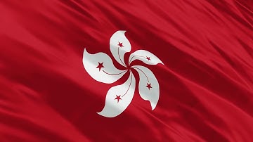 Hong Kong 3D flag waving 4K video free download