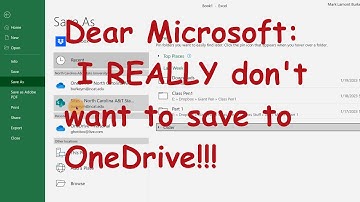 Saving locally with MS Office Apps: Say NO to OneDrive