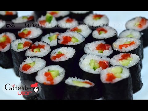 Video: Roll De Sushi Cu Somon