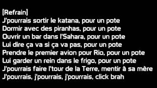 Video thumbnail of "Bigflo & Oli - Pour un pote (paroles)"