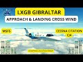 Microsoft flight simulator, Gibraltar Cessna Citation CJ4, Viento Cruzado, MSFS 2024 y 2020